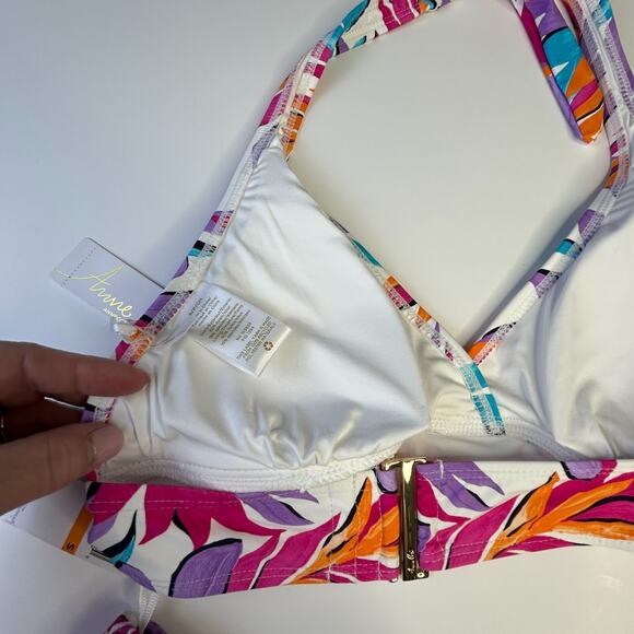 Anne Cole Two Piece Marilyn Printed Halter Bikini Top & Bottom Juniors Small NWT - Picture 4 of 11